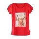 Koszulka Bluzka T-shirt Elegant Czerwona  