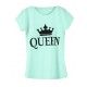 Koszulka Bluzka T-shirt Queen Miętowa 