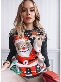 Sweter Świąteczny Czarny  