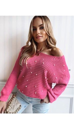 Sweter Perły Różowy
